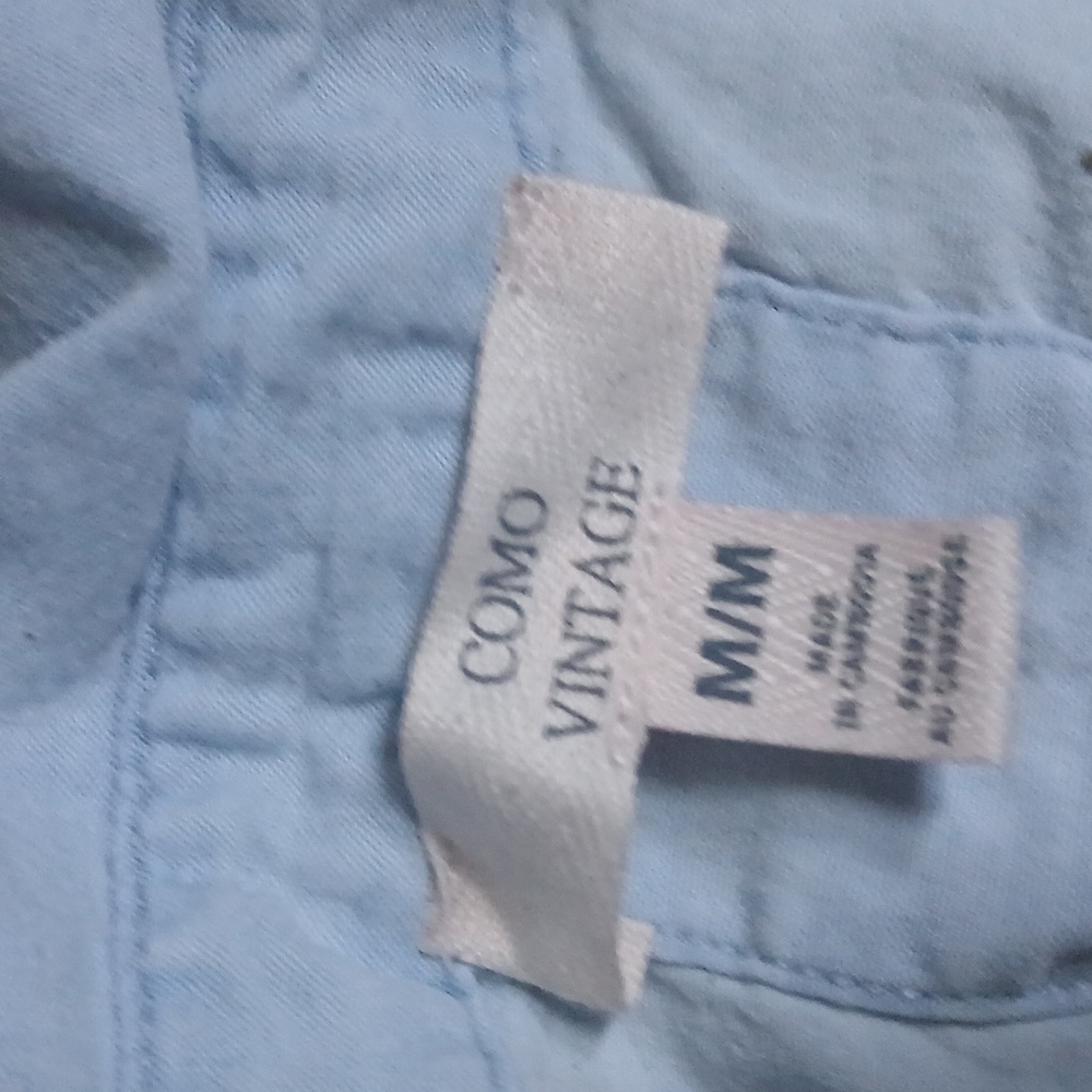 Como Vintage Light Blue Casual Button Down Shirt - Picture 3 of 9